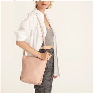 J.Crew Oslo soft leather bucket bag in pink BA142